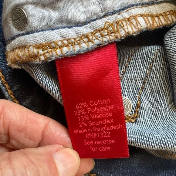 UPCYCLED Women's Jeans Size 4 Handpainted Back Pockets - Picture 13 of 14